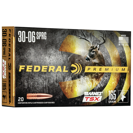 FED PREMIUM 30-06 165GR BARNES TSX 20/10 - Ammunition